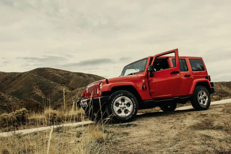 A large SUV on a trail