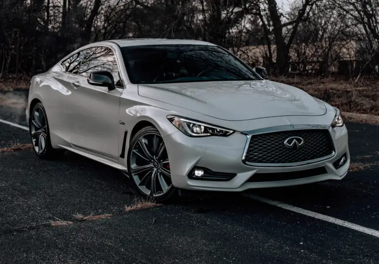 Infiniti car parked on the street